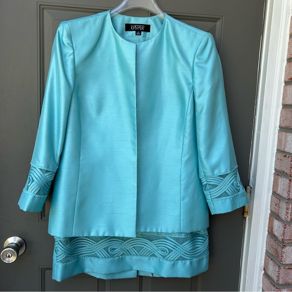 Kasper Women 3 Piece Teal Skirt Set - Picture 1 of 15